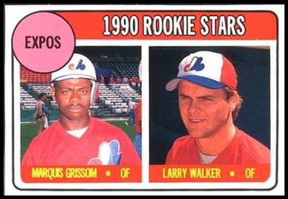 35 Expos Rookies (Marquis Grissom Larry Walker)